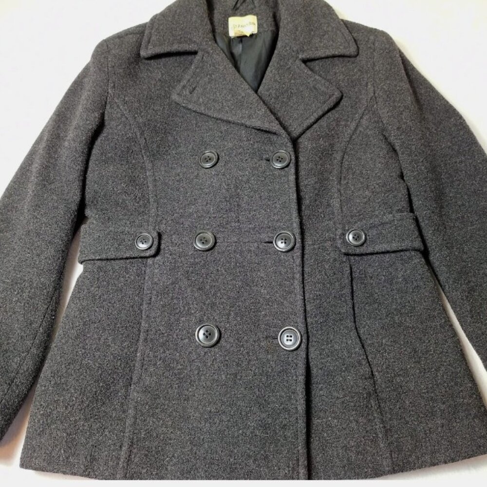Women's St John's Bay pea coat  Size small  Great like new condition!  Dark gray
